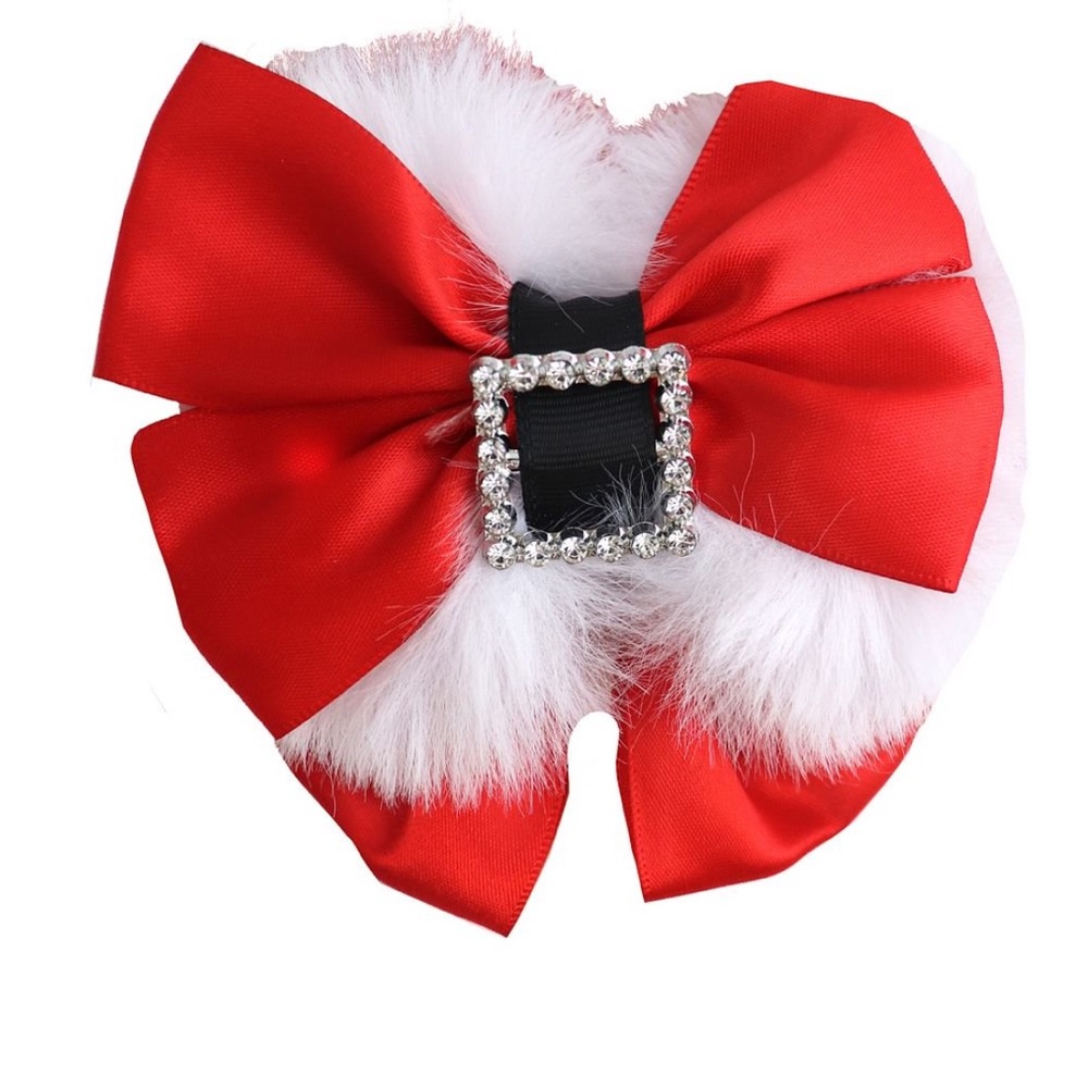 Santa motif head bow